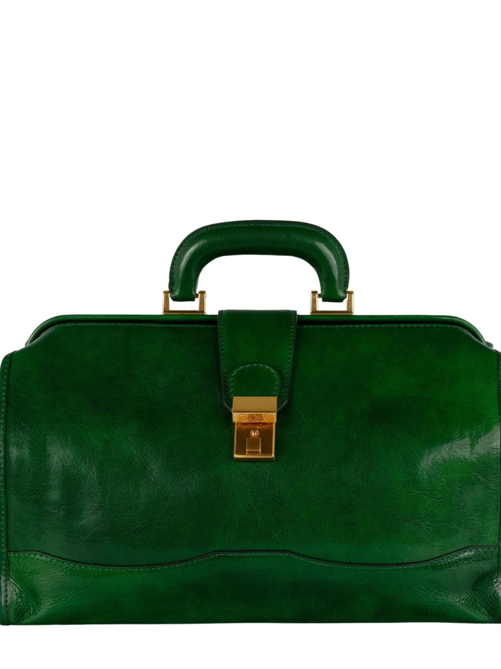 Time Resistance Small Leather Doctor Bag Brand New - Green